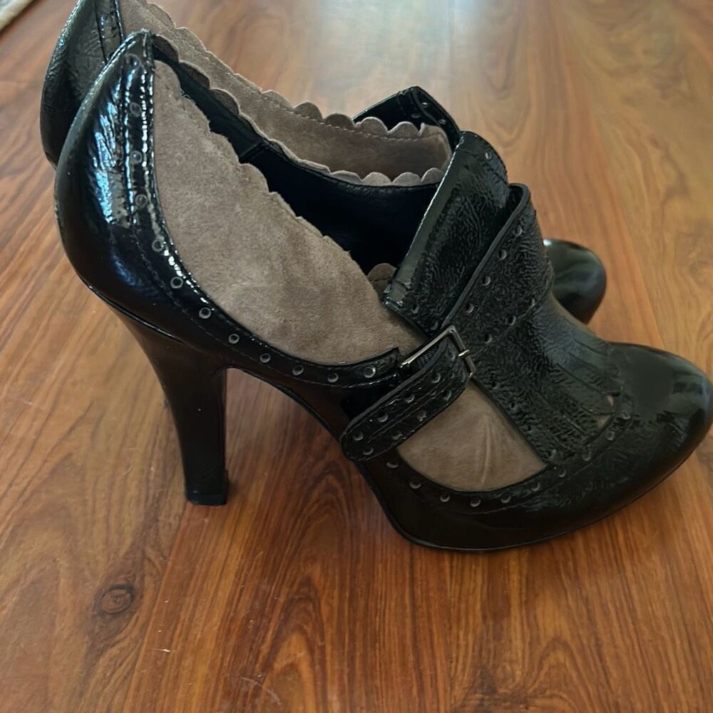 ASH black and taupe booties spats style 39 8.5 - Picture 4 of 6